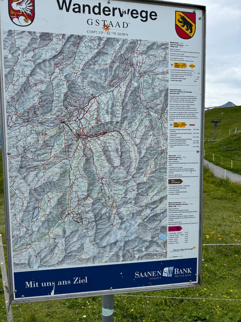 Map of Switzerland Hike